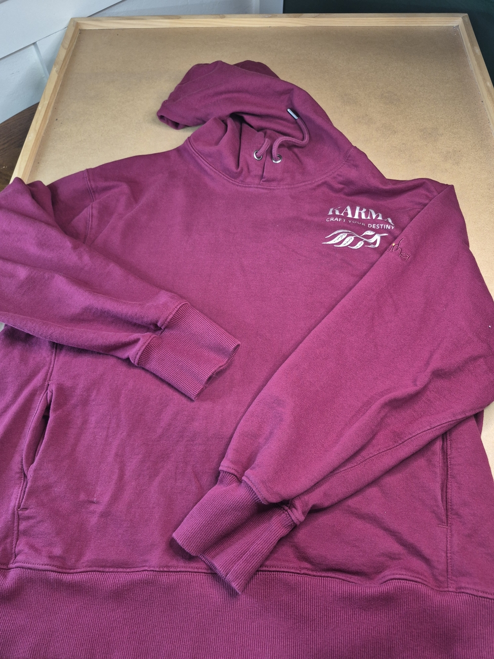 Karma Craft Your Destiny Maroon Hoodie with Front Pockets 3379/379